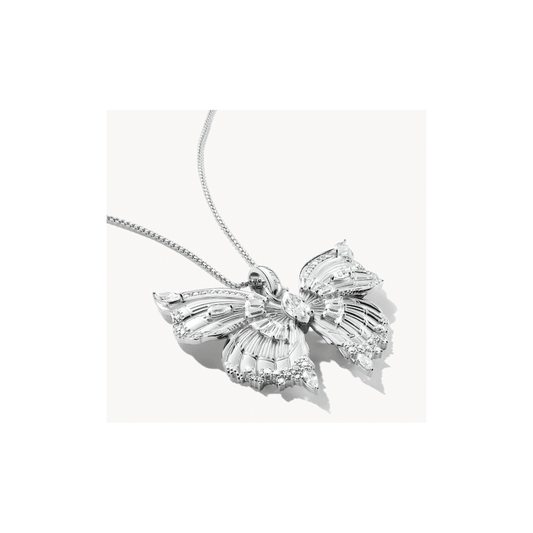 Silver pendant Butterfly Paradise with stones