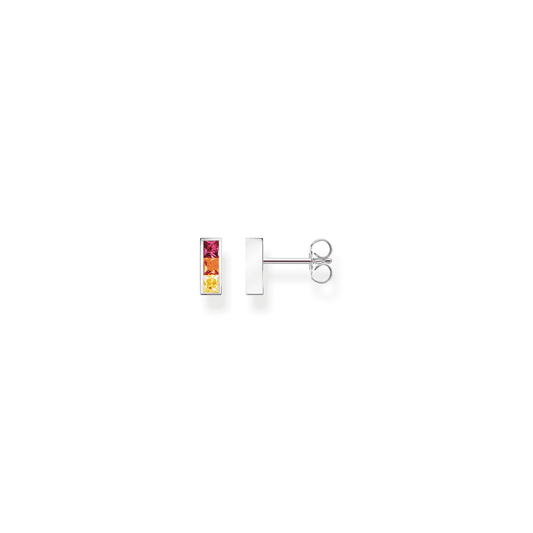 Sterling Silver Colourful Stud Earrings