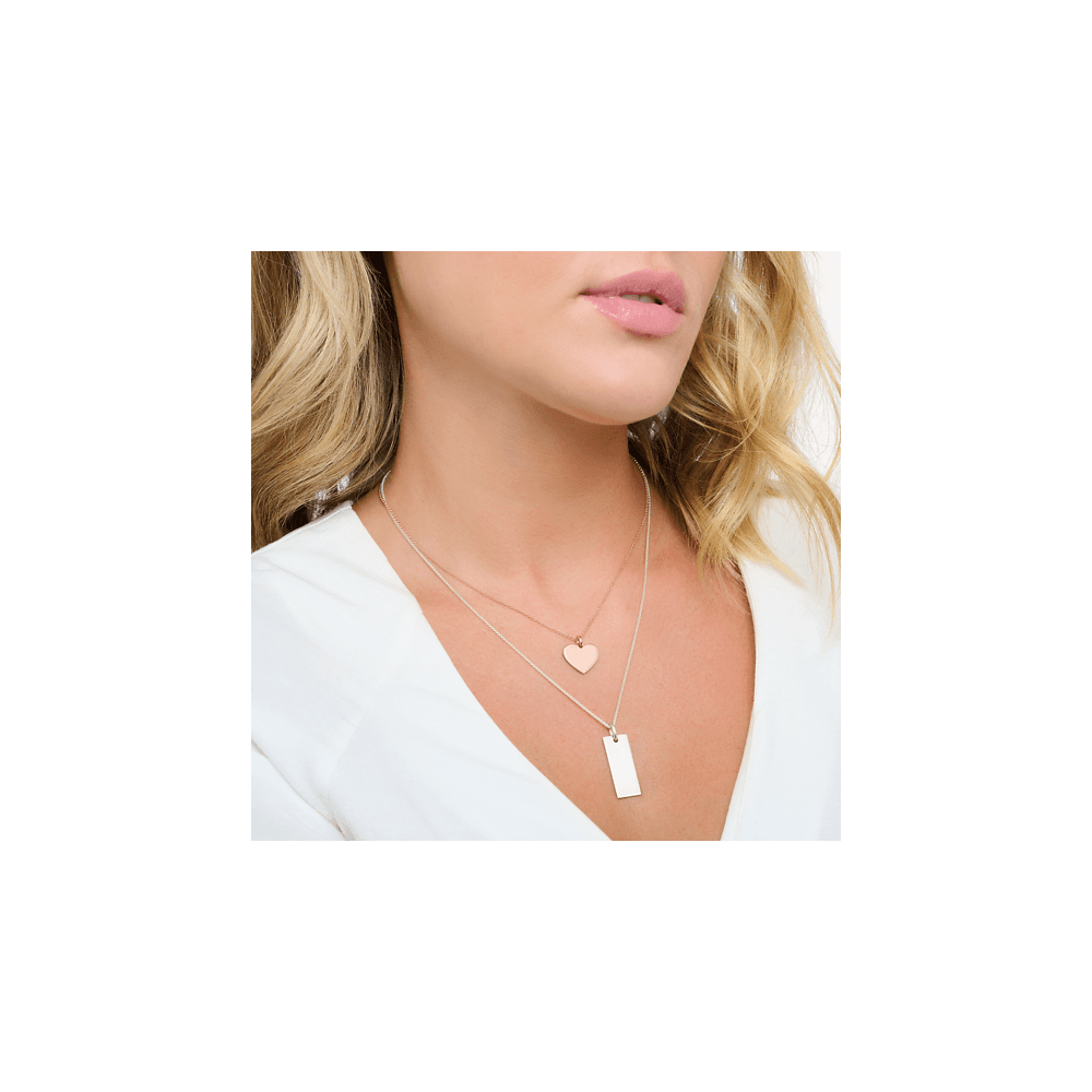 Sterling Silver Column Tag Pendant
