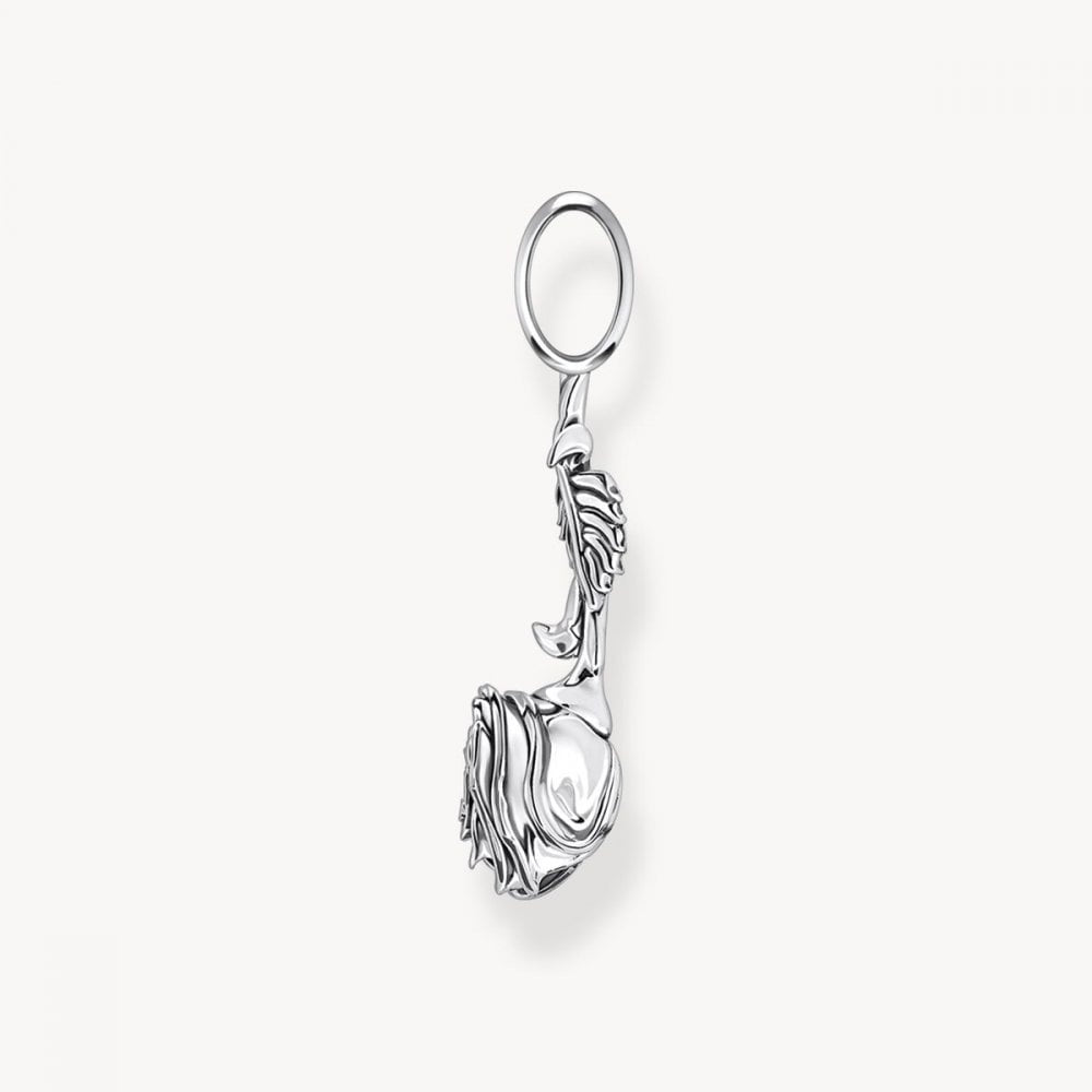 Sterling Silver Midnight Rose Pendant