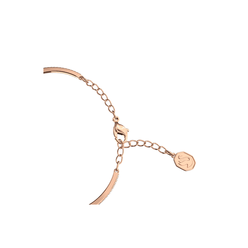 Swarovski Sparkling Dance bangle, Round cut, Purple, Rose gold-tone plated