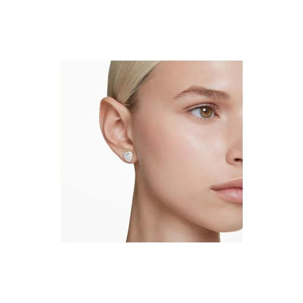 Swarovski x Ariana Grande Heart-Shaped Crystal Stud Earrings