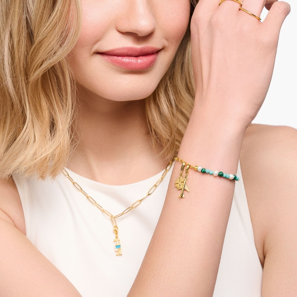 THOMAS SABO GOLD PLATED CLOVERLEAF CHARM