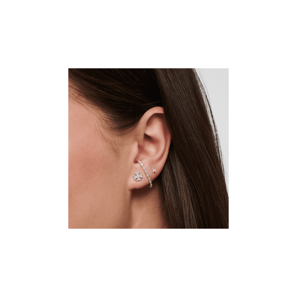 THOMAS SABO STERLING SILVER FLASH STUD EARRINGS