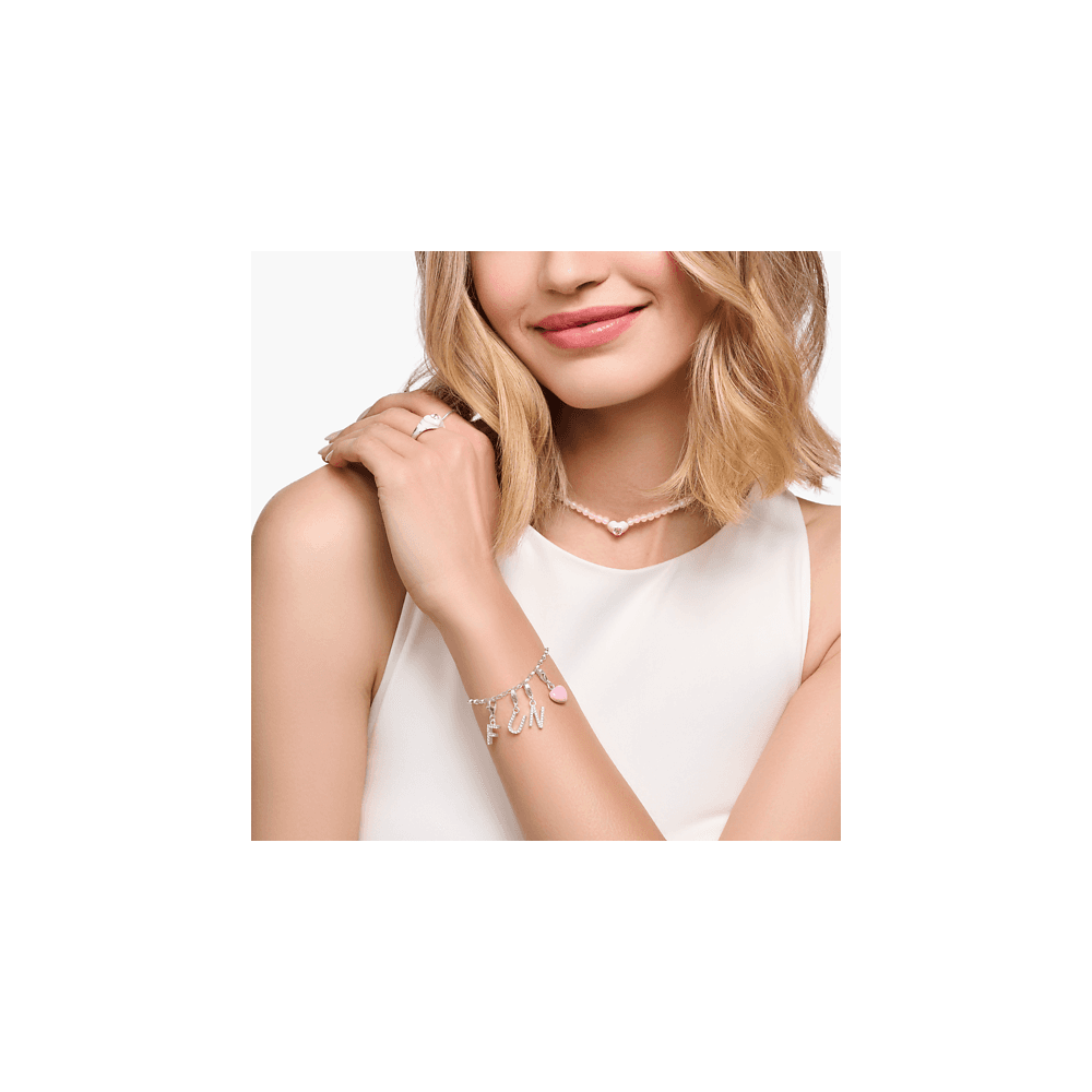 THOMAS SABO STERLING SILVER LETTER U WITH WHITE STONES