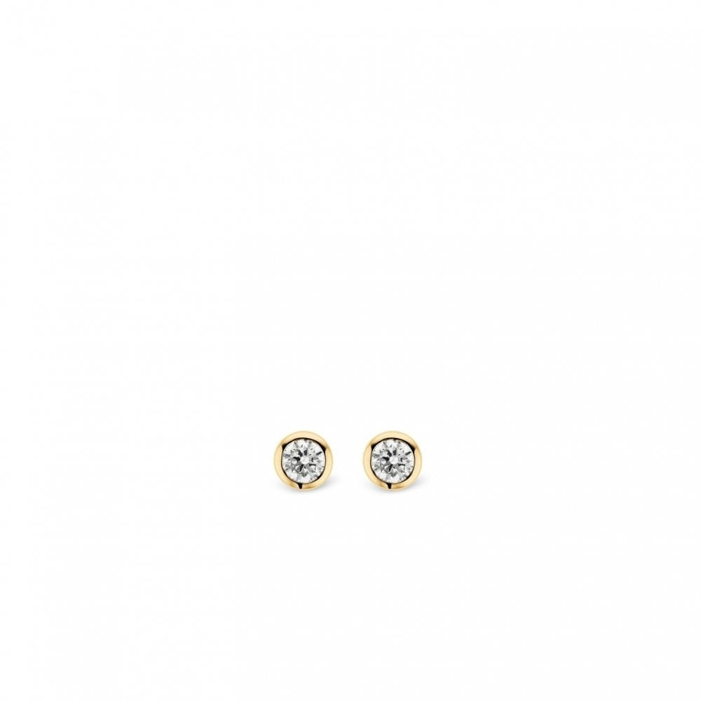 TISENTO MILANO EARRINGS GOLD ON STERLING SILVER