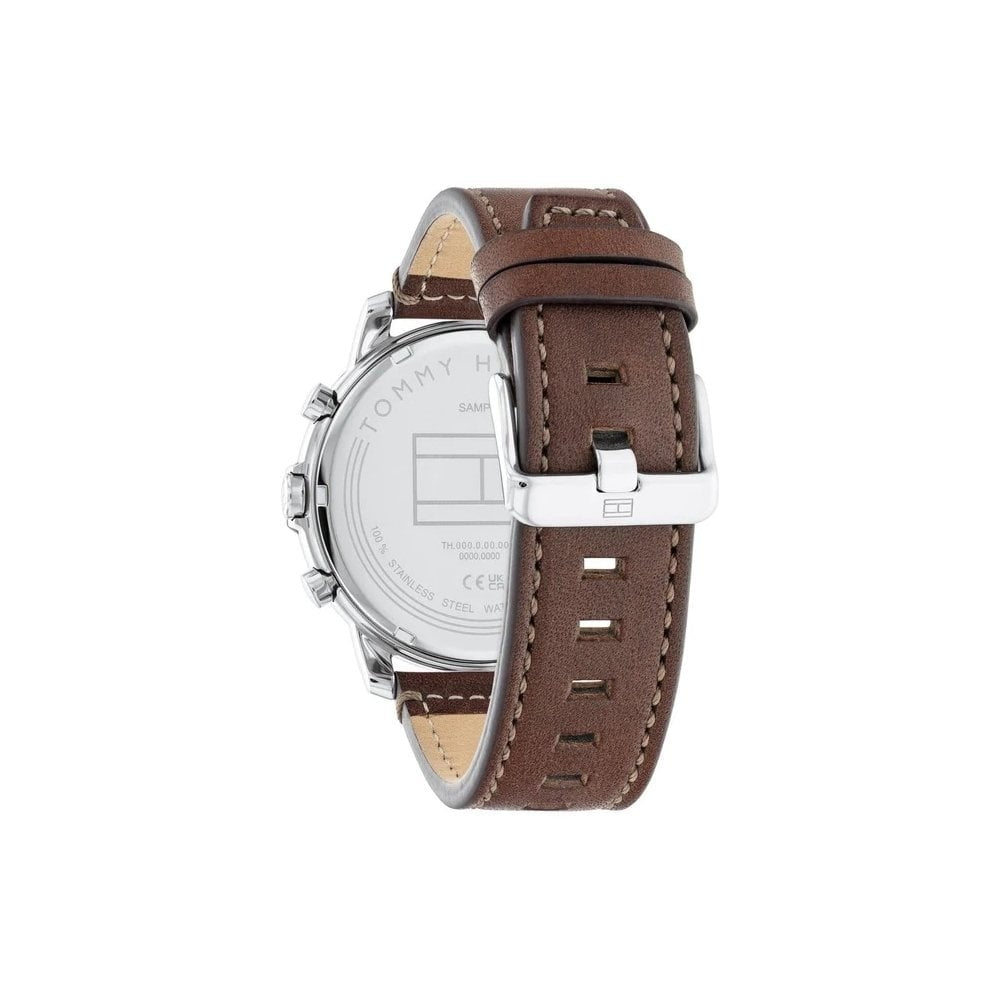 TOMMY HILFIGER JAMESON GENTS CHRONOGRAPH BROWN LEATHER STRAP WATCH