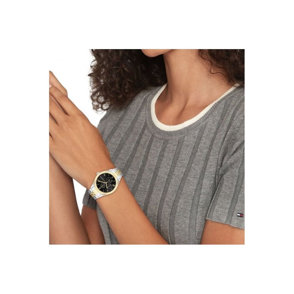 TOMMY HILFIGER LADIES MONIC BLACK DIAL WATCH