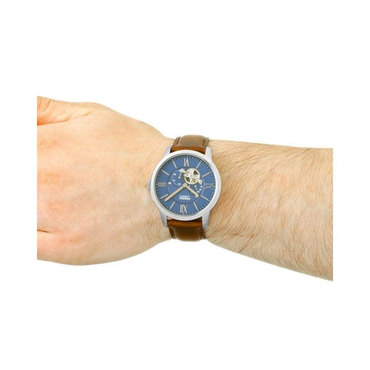 TOWNSMAN STAINLESS STEEL GENTS CHRONOGRAPH WATCH WITH BLUE DIAL