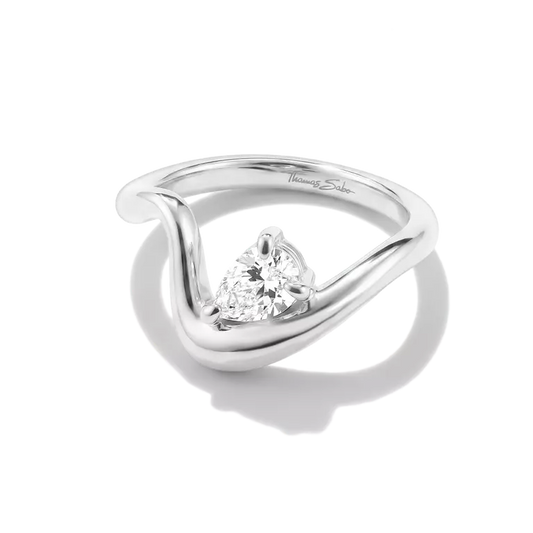 Thomas Sabo Ring with Teardrop White Zirconia