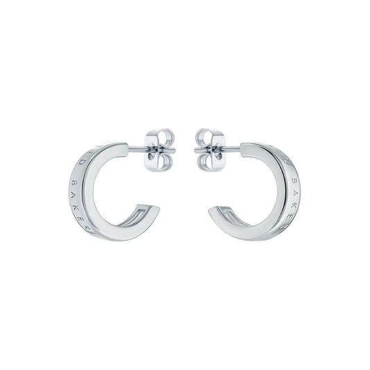 Ted Baker Hoopla Small Silver Plated Huggy Style Earrings
