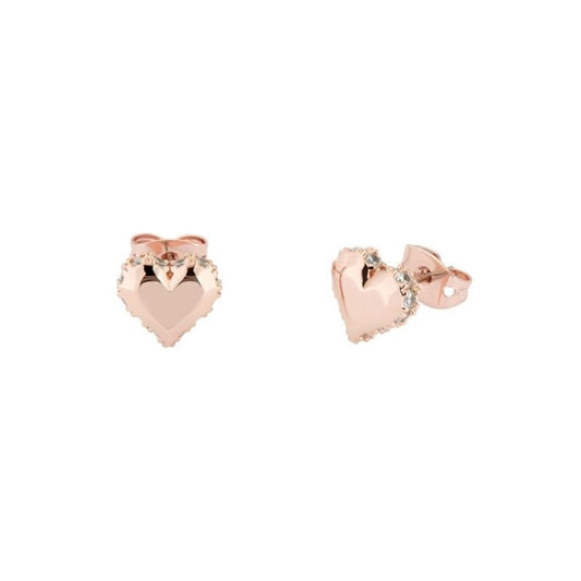 Ted Baker London Sparkle Edge Rose Gold Heart Stud Earrings