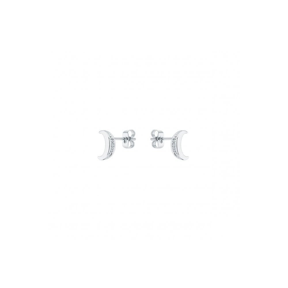 Ted Baker Marlyy Mini Crescent Moon Stud Earrings In Silver