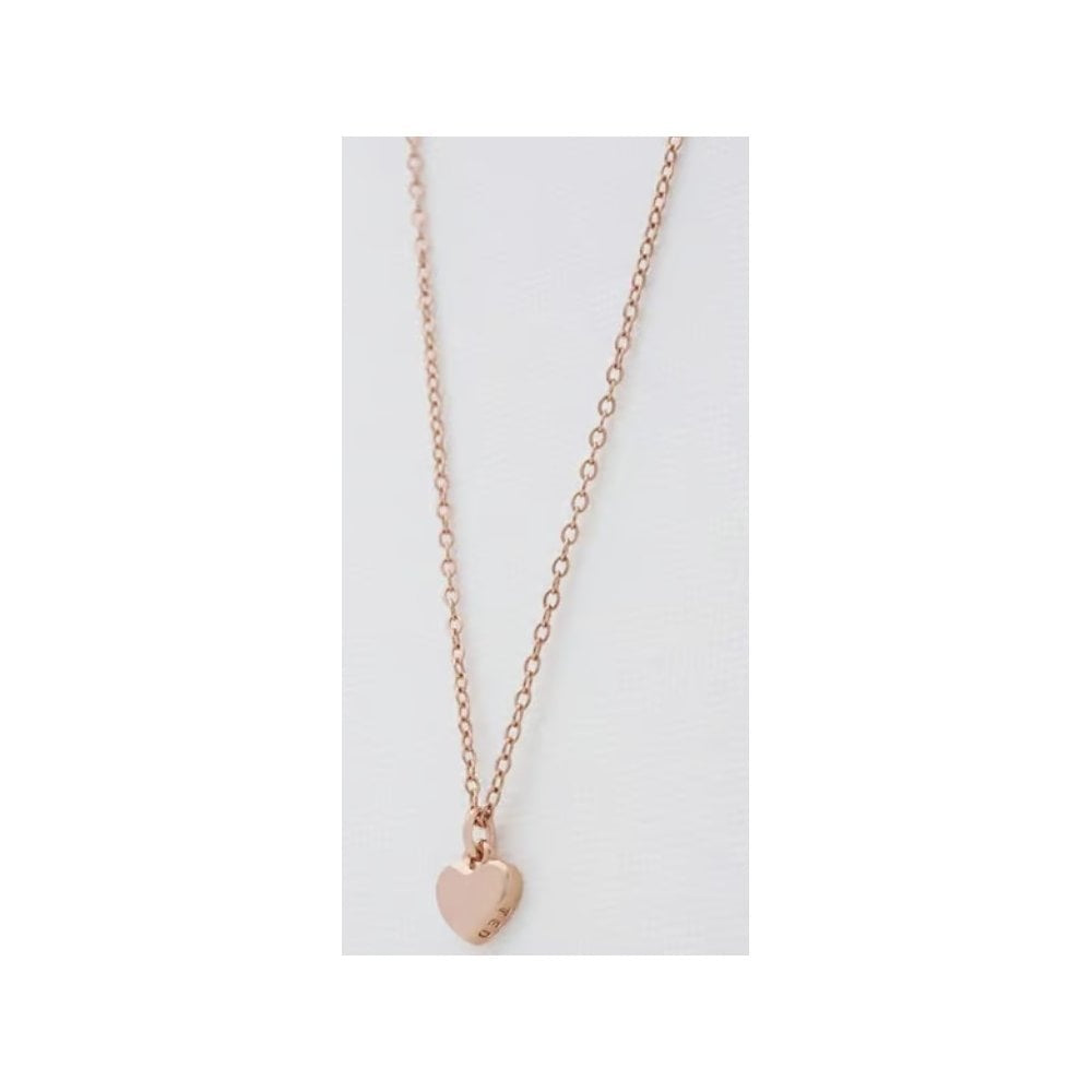 Ted Baker Rose Gold Hara Tiny Heart Pendant with Chain