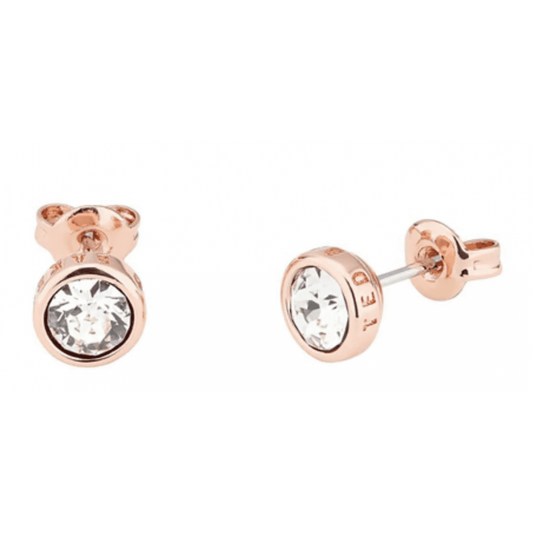 Ted Baker Rose Gold Tone Sinna Crystal Stud Earrings