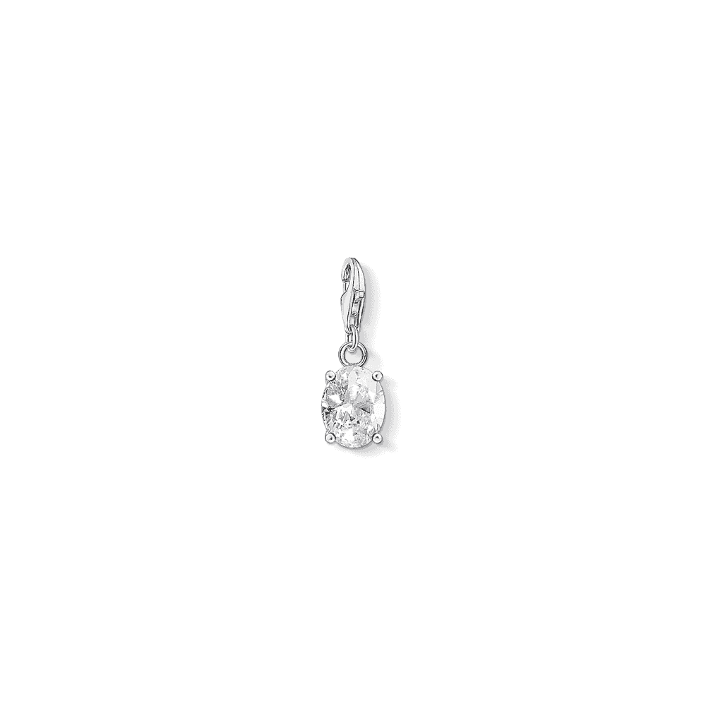 Thomas Sabo Sterling Silver Oval Stone Charm