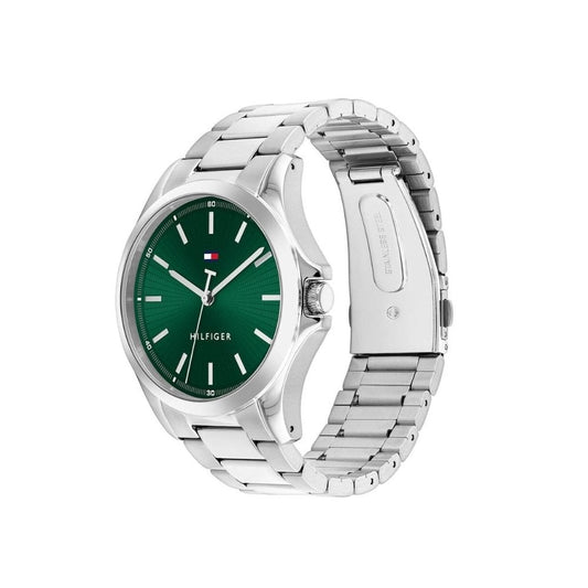 Tommy Hilfiger 43mm Green Dial Stainless Steel Bracelet Watch