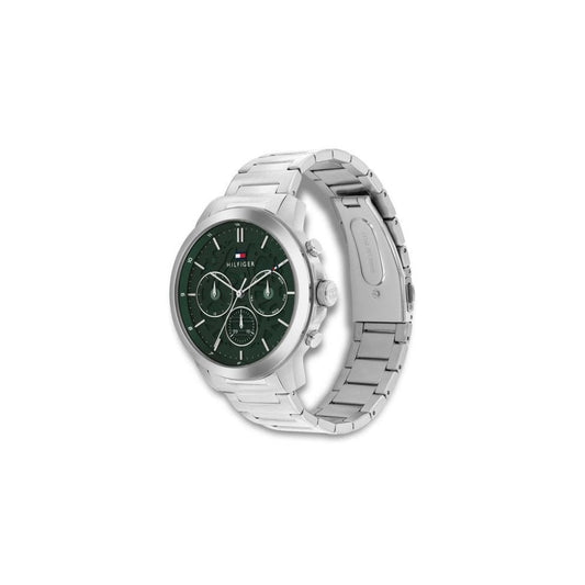 Tommy Hilfiger Chronograph, Green Dial Gents Stainless Steel Watch