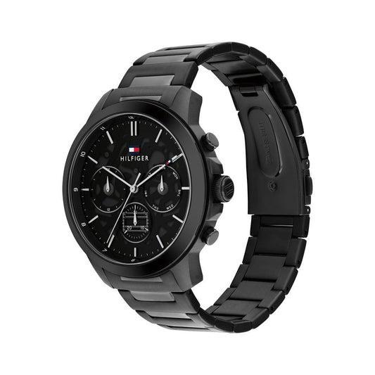 Tommy Hilfiger Henry Chronograph Black Ionised Gents Stainless Steel Watch