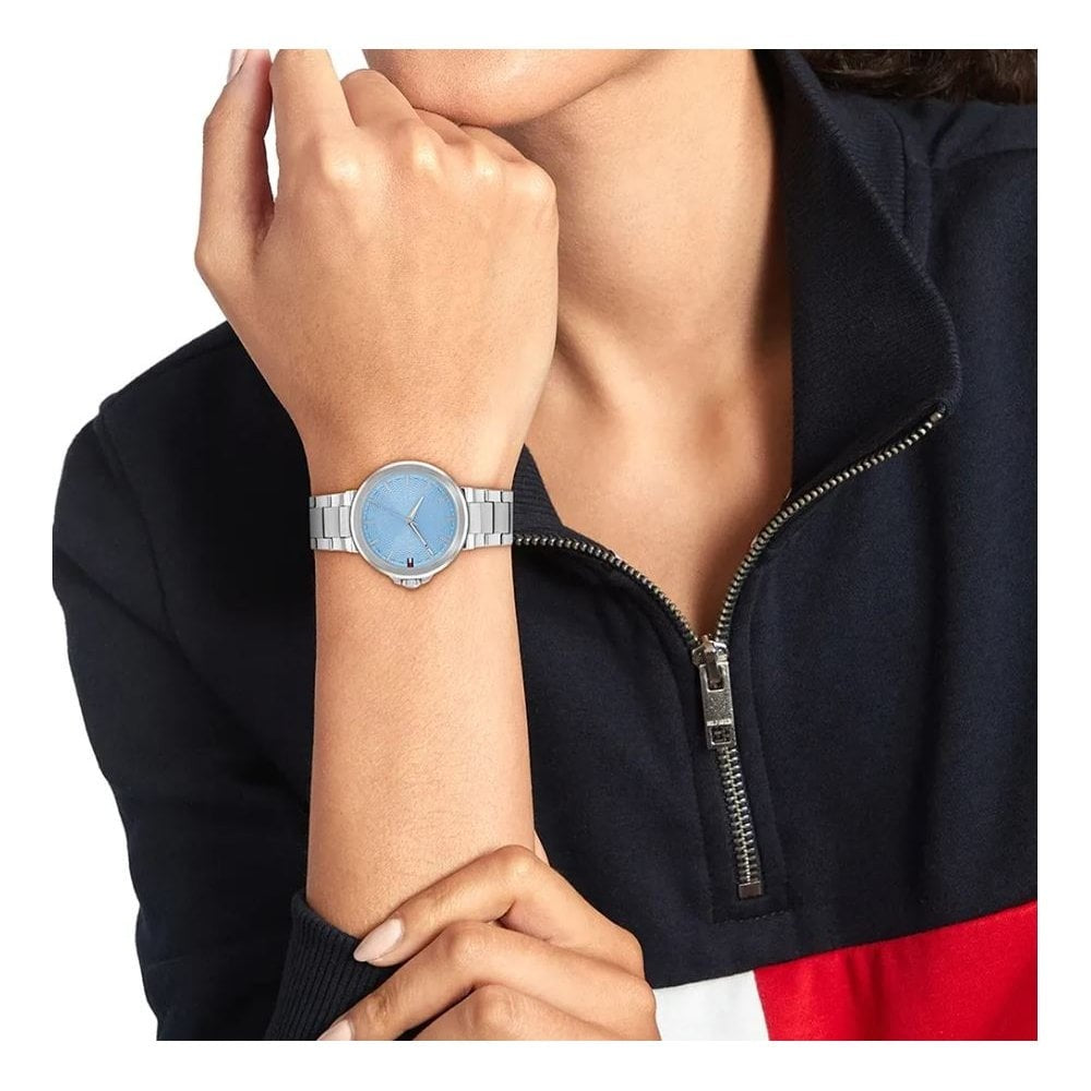 Tommy Hilfiger Light Blue Dial, Ladies Stainless Steel Watch