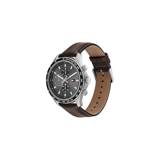 Tommy Hilfiger Miles Brown Leather Watch