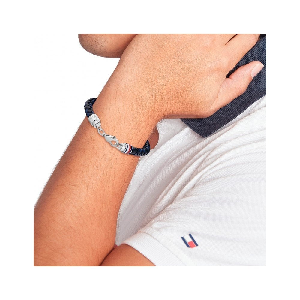 Tyson, Blue Gents Leather Bracelet