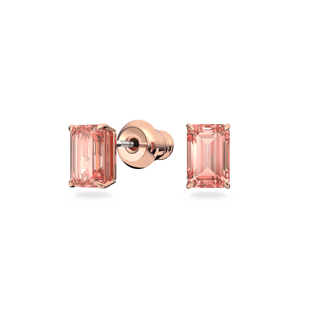 Una set, Octagon cut, Pink, Rose gold-tone plated