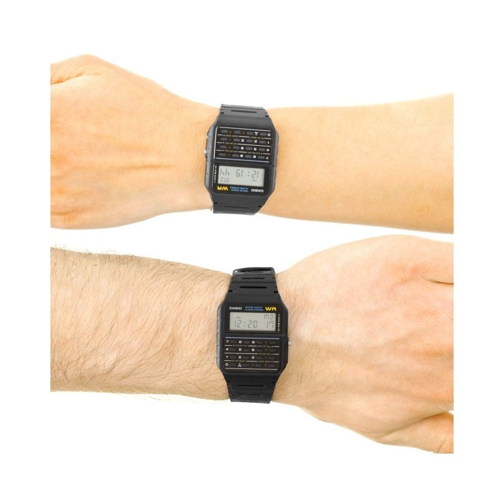 VINTAGE CALCULATOR DIGITAL BLACK BRACELET UNISEX WATCH