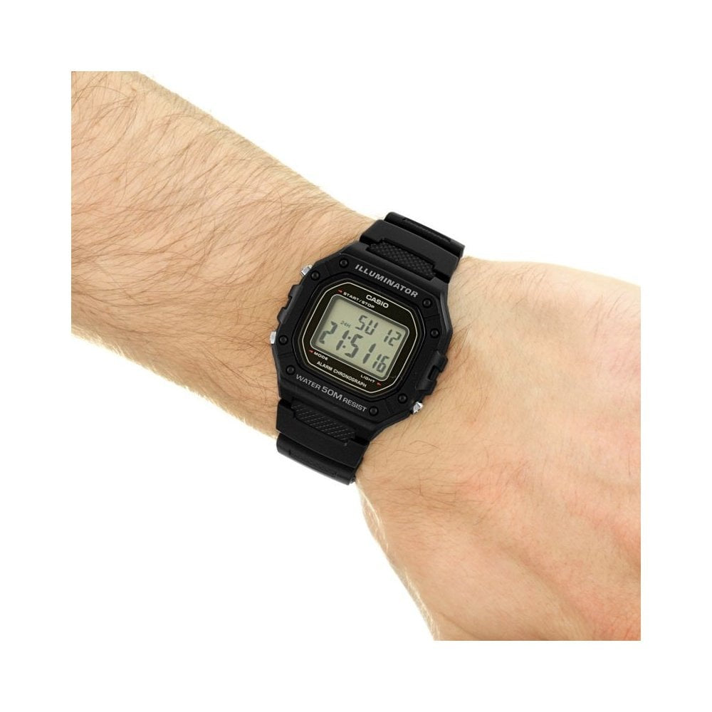 VINTAGE DESIGN DIGITAL WATCH WITH BLACK RUBBER STRAP