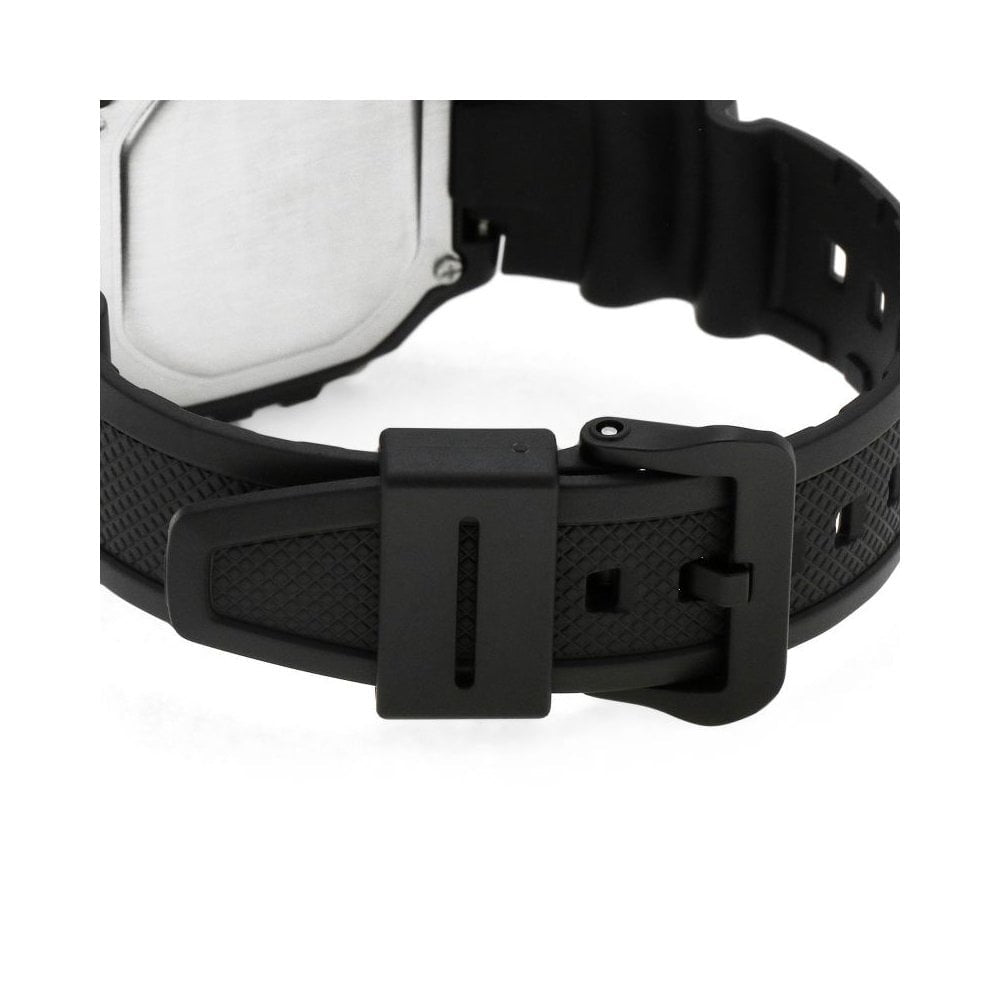 VINTAGE DESIGN DIGITAL WATCH WITH BLACK RUBBER STRAP