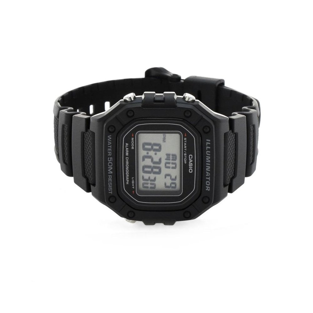 VINTAGE DESIGN DIGITAL WATCH WITH BLACK RUBBER STRAP