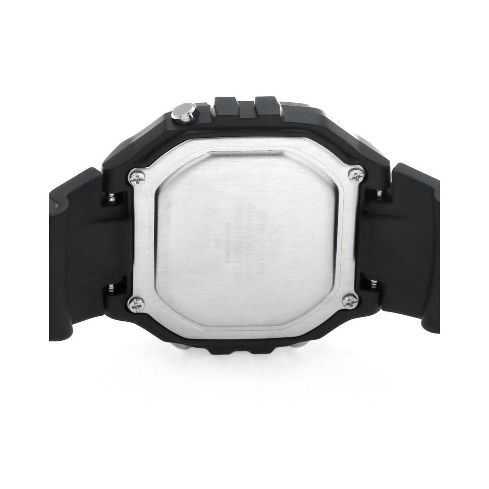 VINTAGE DESIGN DIGITAL WATCH WITH BLACK RUBBER STRAP