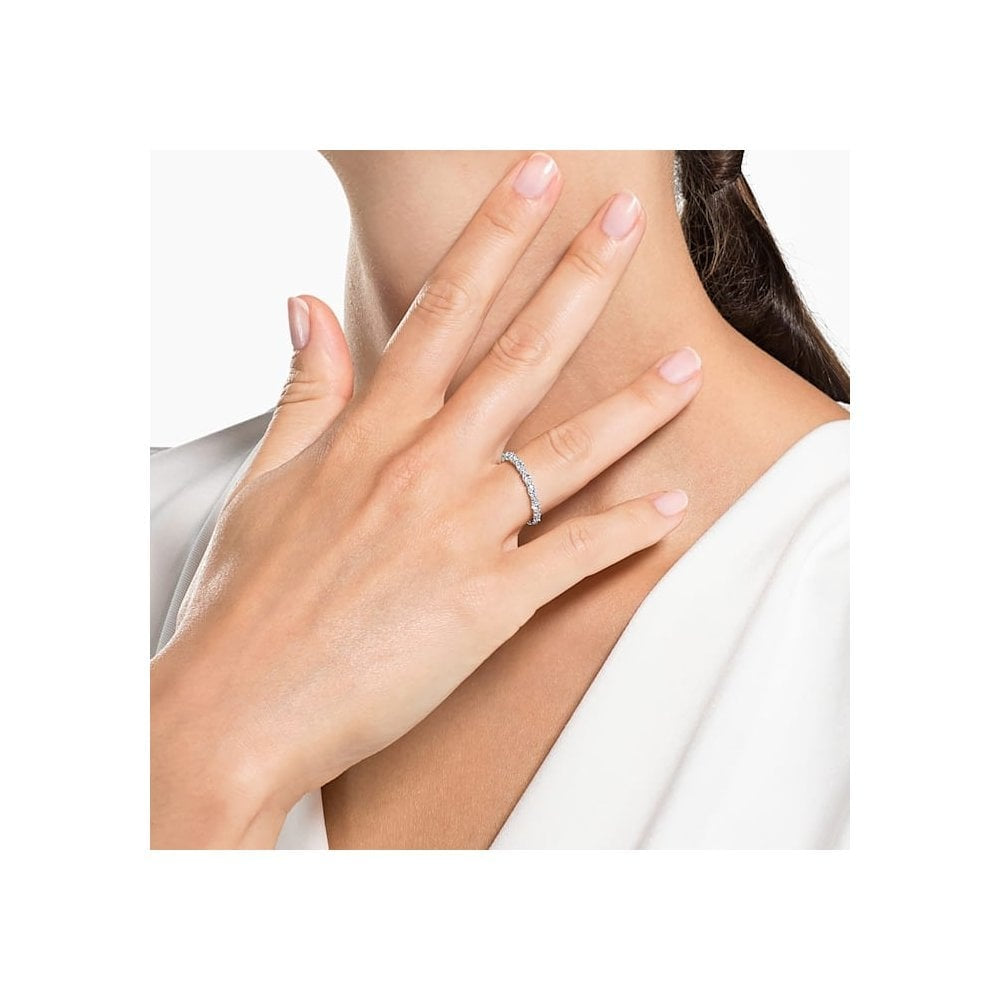 VITTORE MARQUISE SILVER CLEAR SWAROVSKI CRYSTAL RING