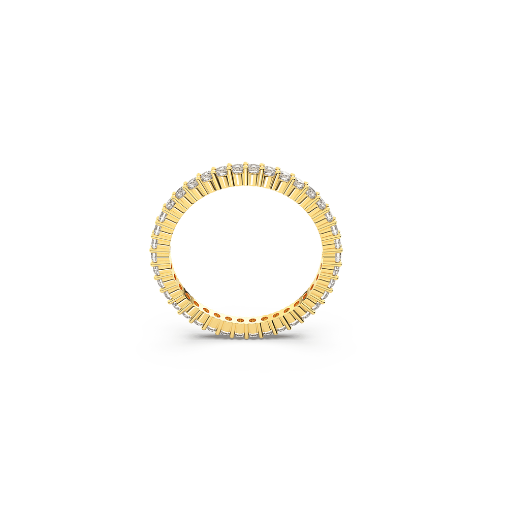 Vittore ring, Round cut, White, Gold-tone plated