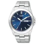 CITIZEN QUARTZ BLUE DIAL STAINLESS STEEL WATCH