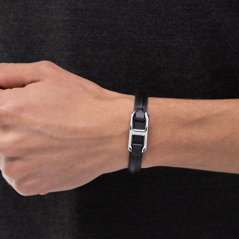 BOSS BLACK LEATHER BRACELET