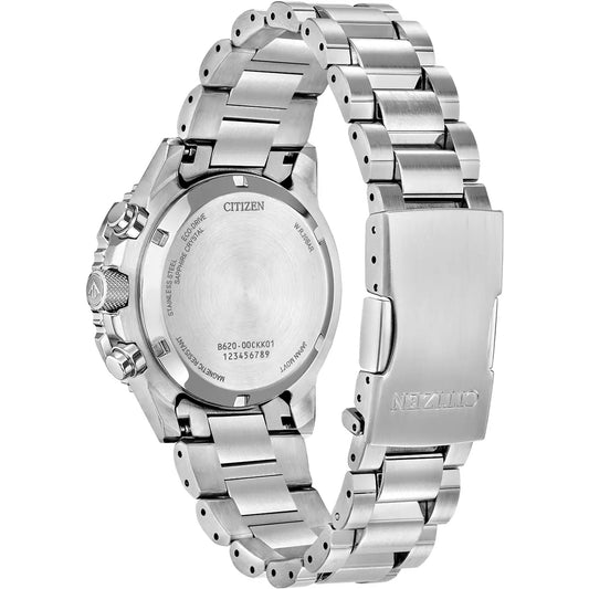 CITIZEN ECO DRIVE PROMASTER AIR NAVIHAWK GENTS STAINLESS STEEL WATCH