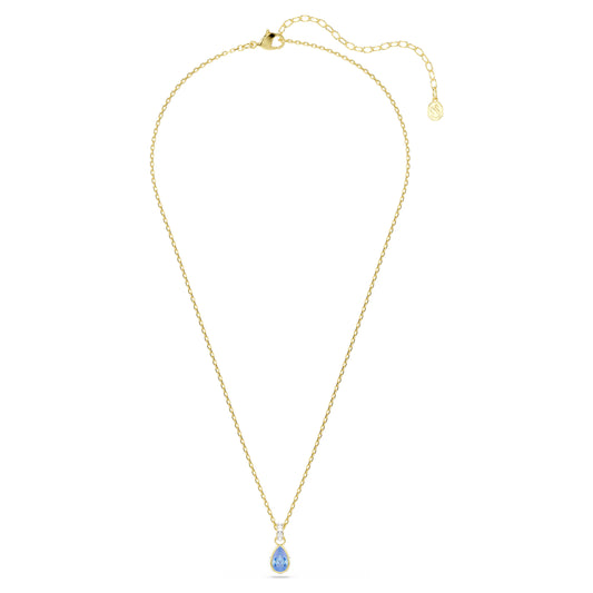 Blue Pear Cut Chroma Swarovski Pendant