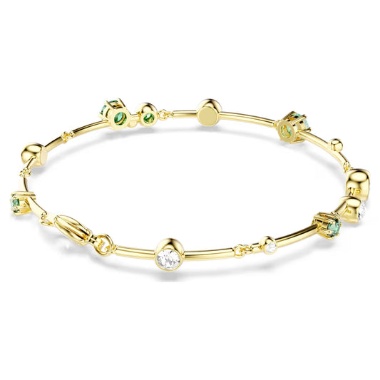 SWAROVSKI GOLD CONSTELLA MIXED CUTS GREEN BRACELET