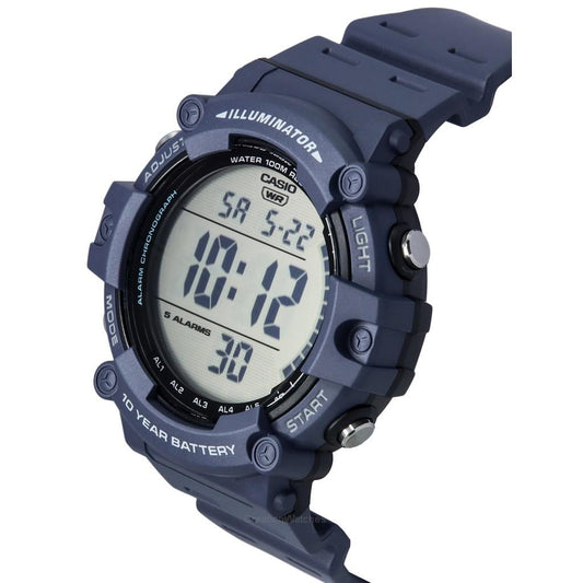 Casio Digital Gents Blue Resin Strap Watch