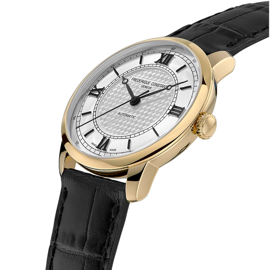 Frederique Constant Première Automatic Gents Black Leather Watch