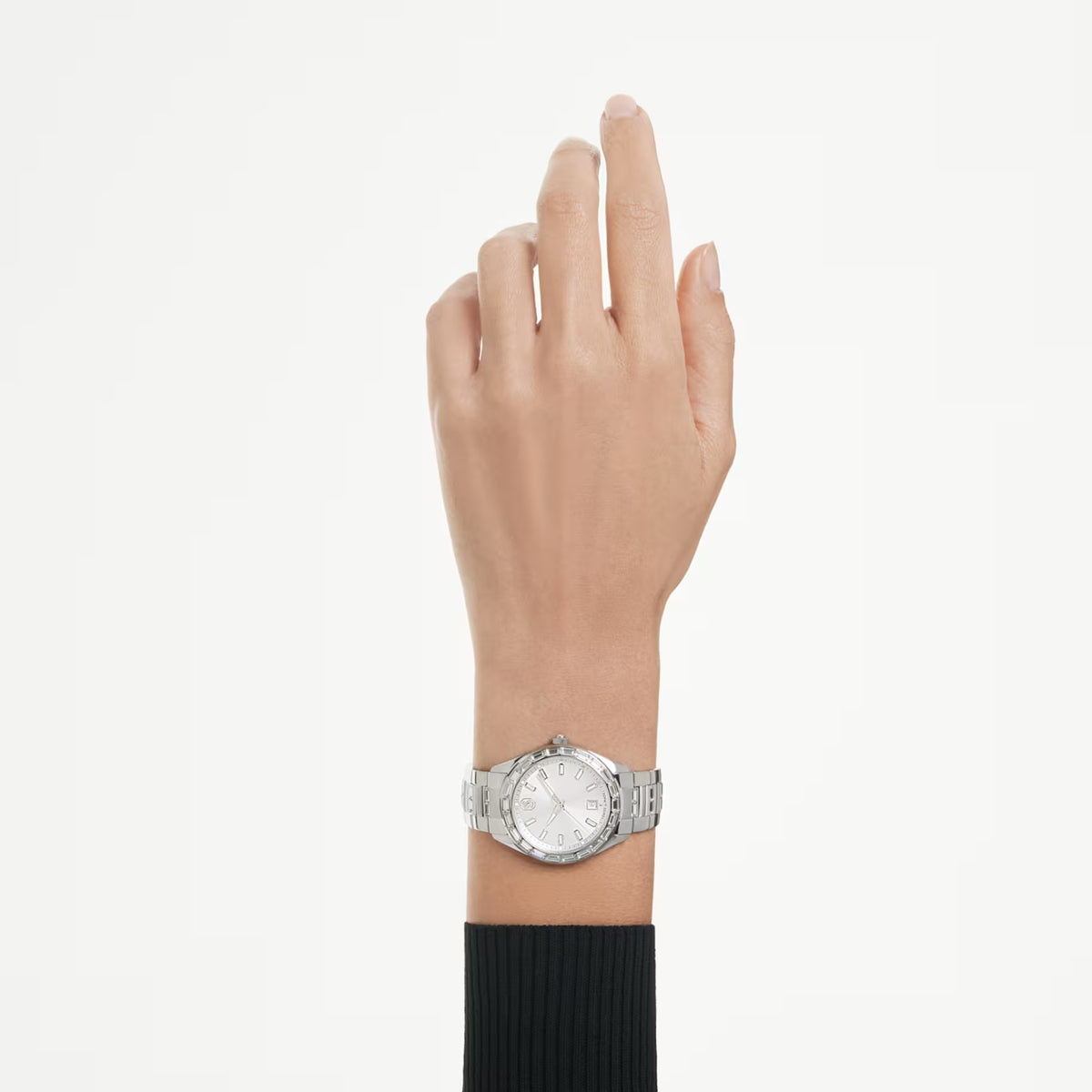 MATRIX DATE LADIES STAINLESS STEEL SWAROVSKI WATCH