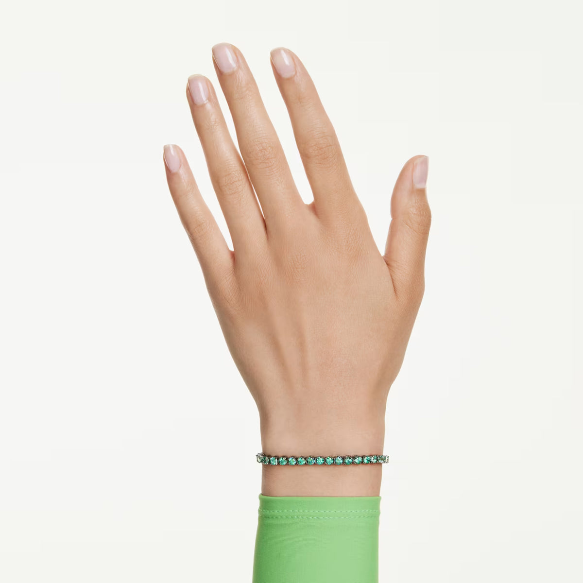 Green Matrix Round Cuts Swarovski Bracelet