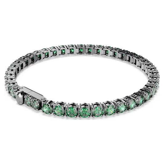 Green Matrix Round Cuts Swarovski Bracelet