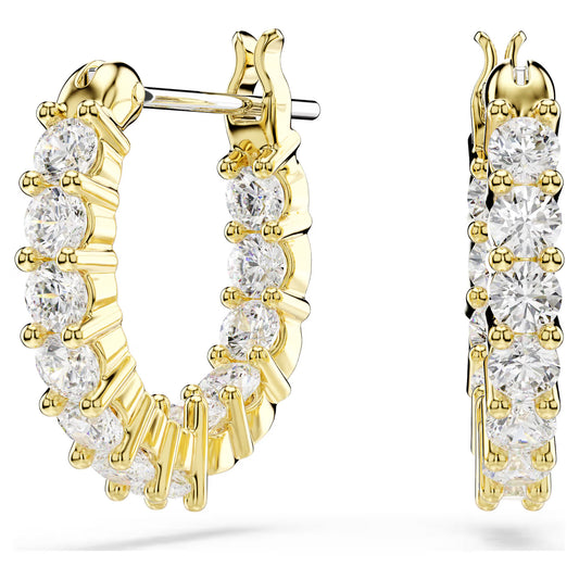 SWAROVSKI MATRIX VITTORE GOLD HOOP EARRINGS
