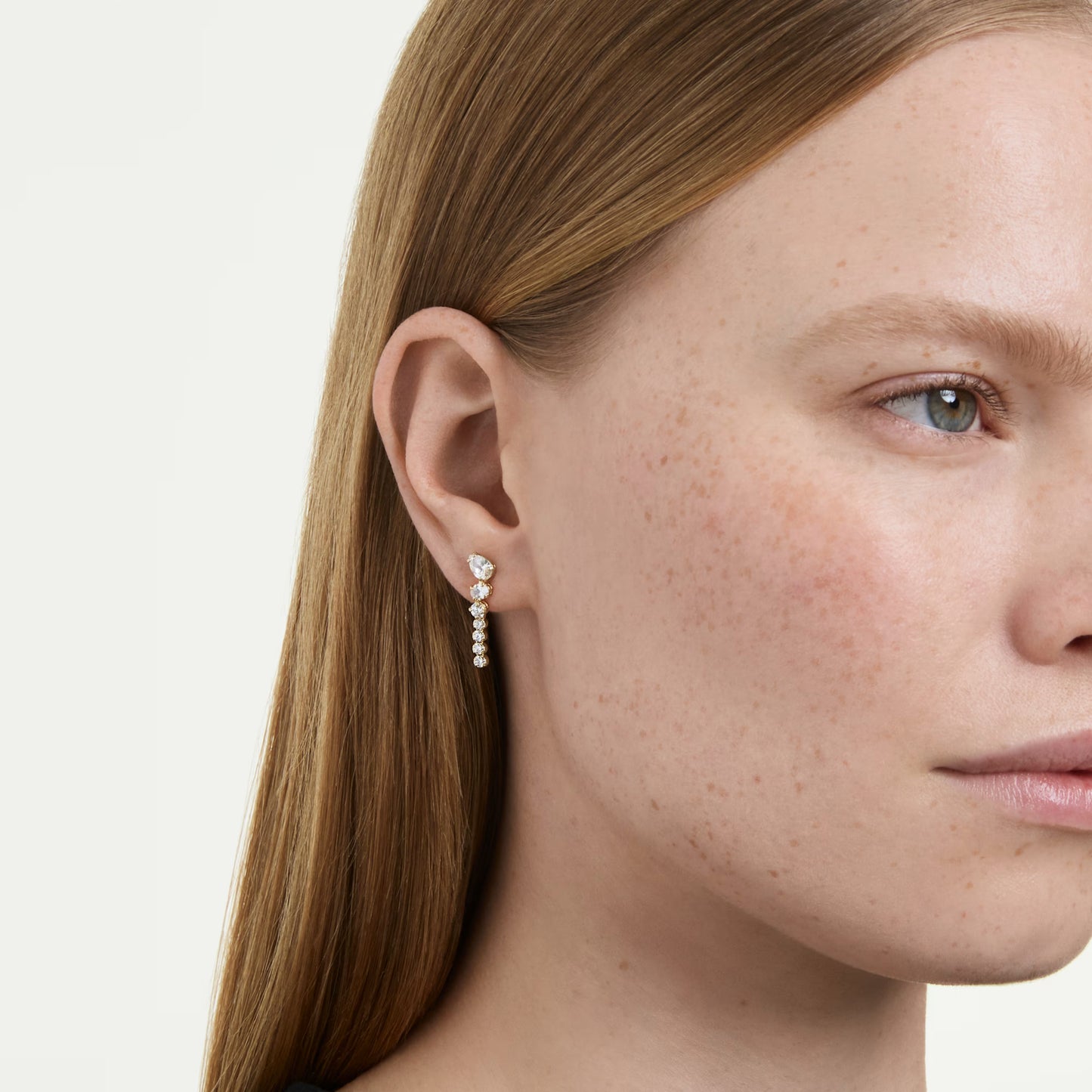Gold Mesmera Mixed Cut Swarovski Drop Earrings