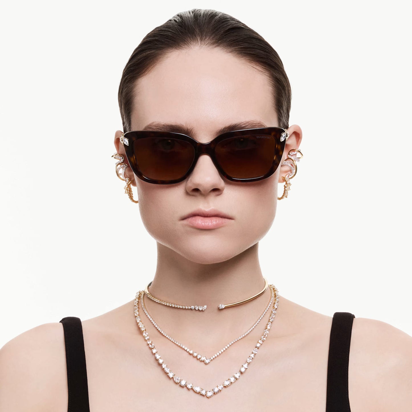 SWAROVSKI MESMERA MIXED CUTS, GOLD TONE NECKLACE