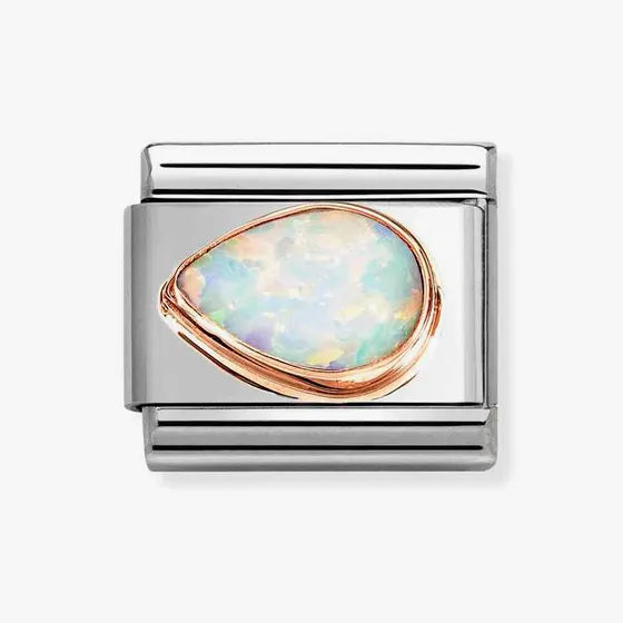 Rosegold White OpaL Nomination Charm