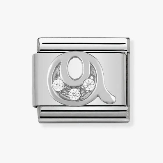 Nomination Classic Silver CZ Letter Q Charm
