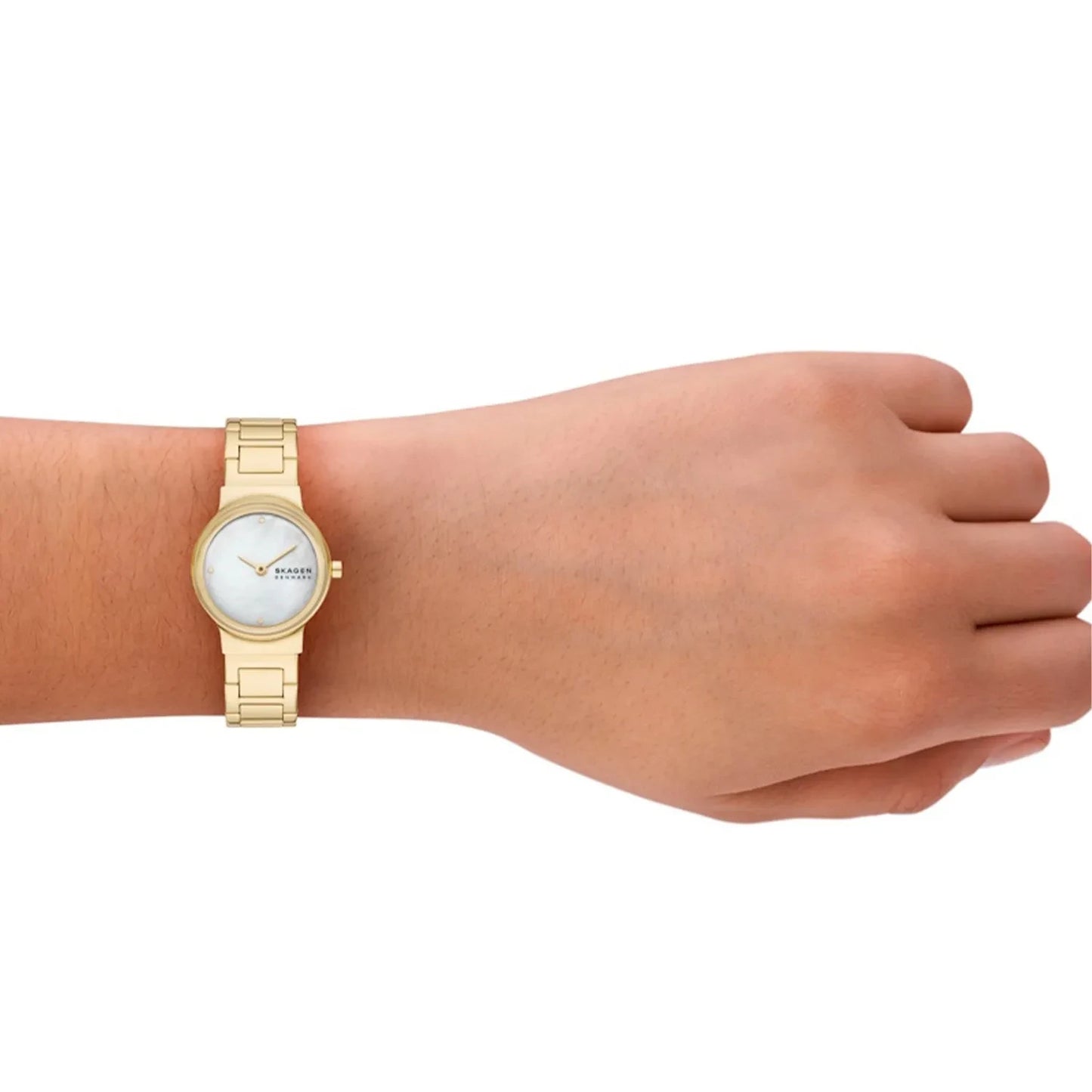 SKAGEN FREJA LILLE LADIES GOLD STAINLESS STEEL WATCH